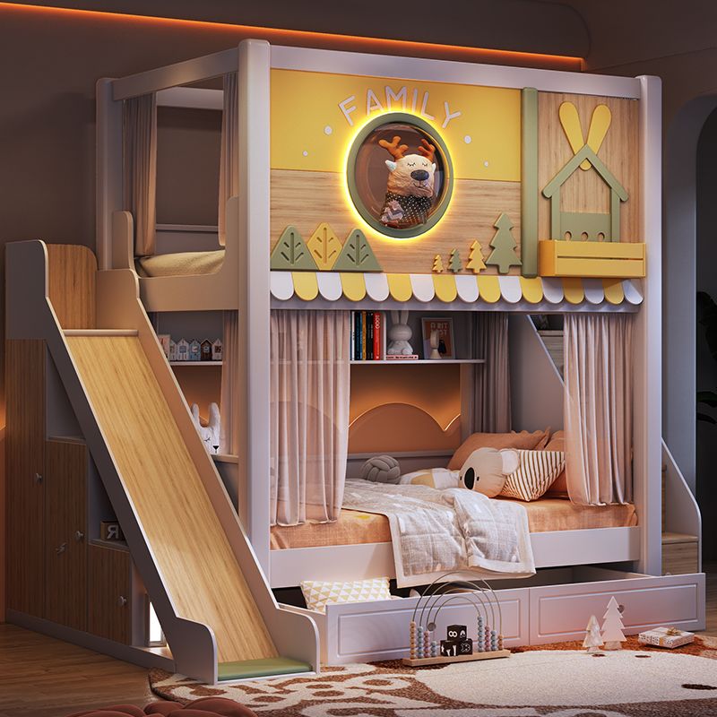 현대식 숲 테마 어린이 이층 침대 슬라이드, 수납 계단 - Bunk Bed With Stairs And Slide 리뷰 및 가격
