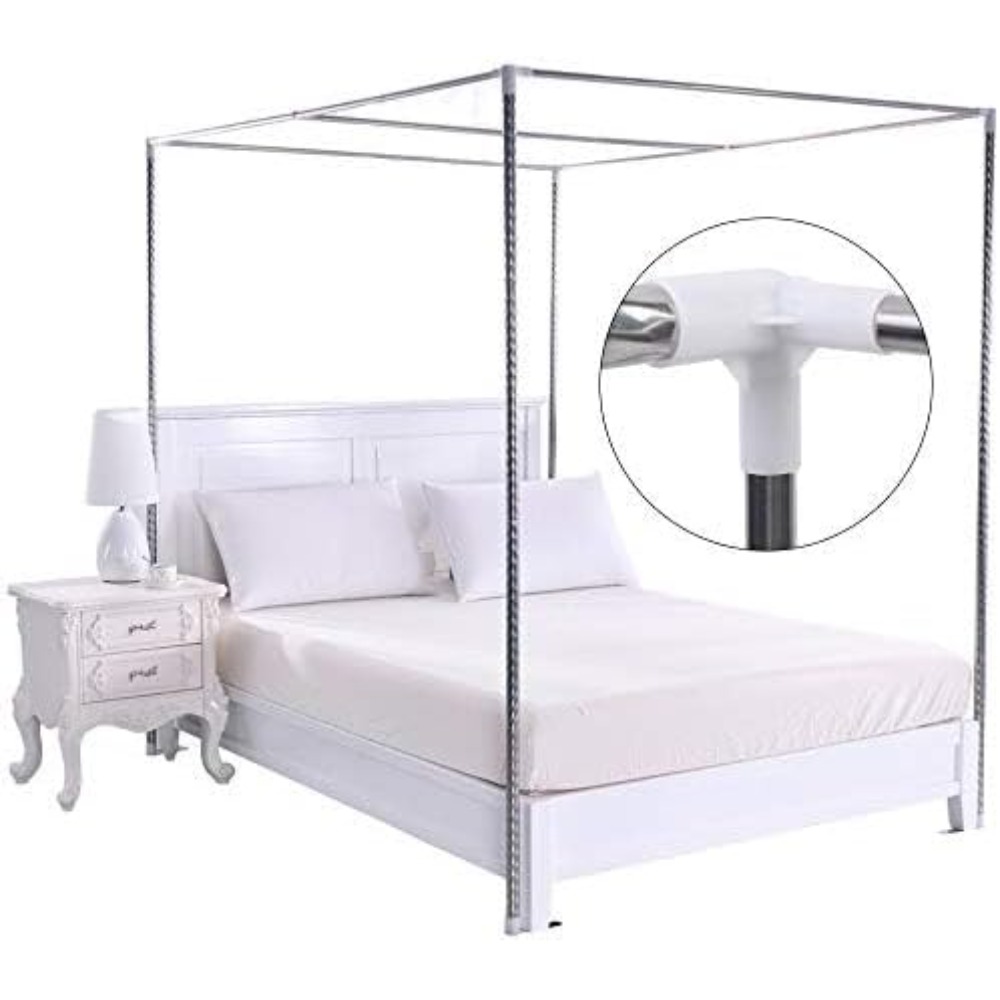스테인리스 스틸 캐노피 침대 프레임 포스트 메탈 침대  - Canopy Bed Frame Metal Queen 리뷰 및 가격