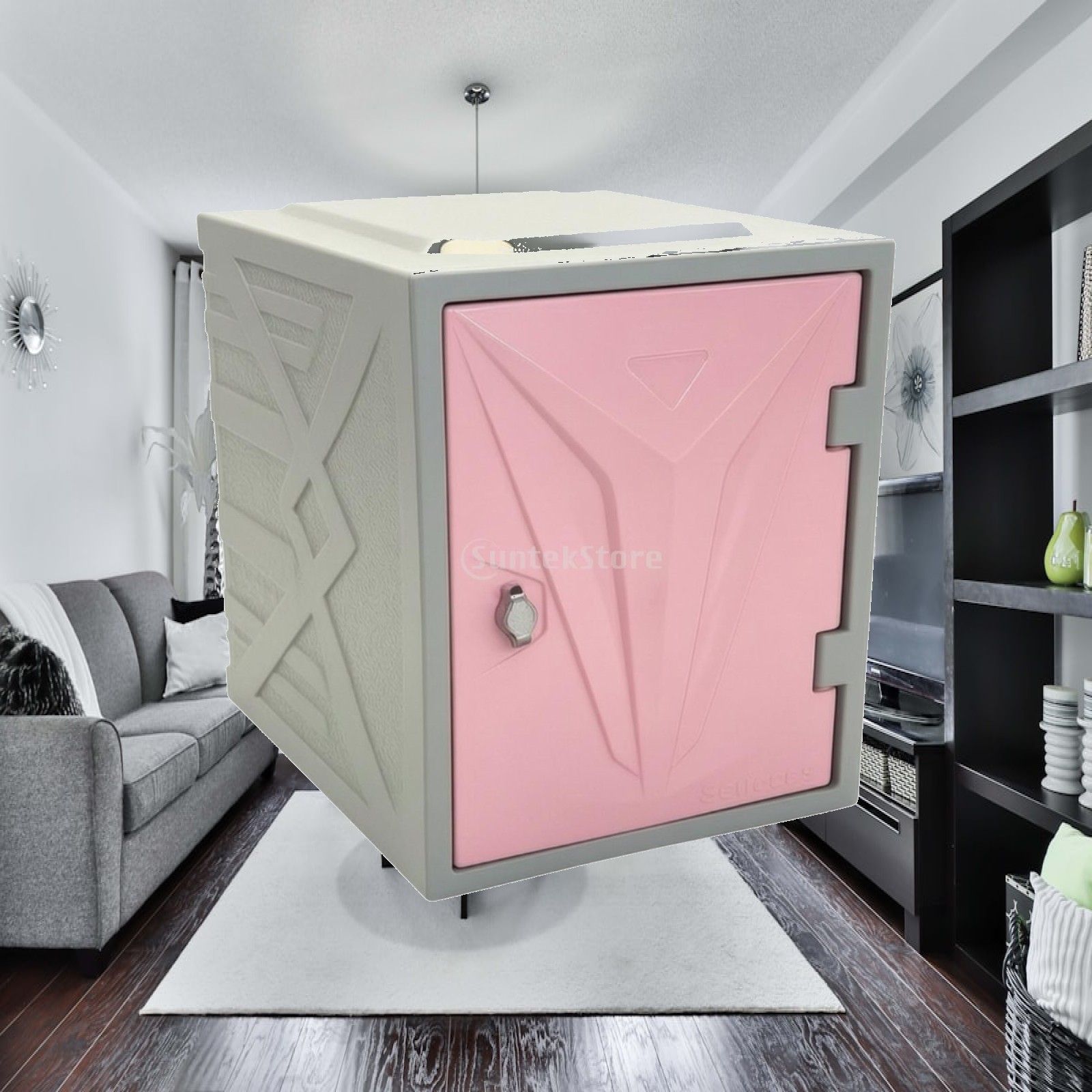 기하학적 디자인의 수납장, 잠금 가능한 문이 있는 컴팩 - Bedroom Furniture 리뷰 및 가격
