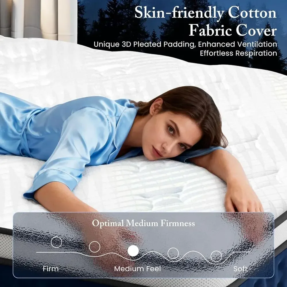 12인치 하이브리드 매트리스 퀸 사이즈, 젤 메모리폼, - Memory Foam Mattress In A Box Queen 리뷰 및 가격