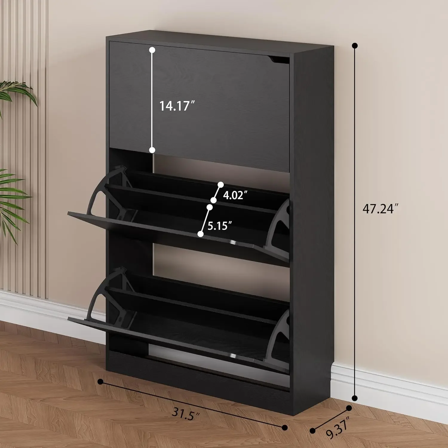 신발 수납장, 현관용 나무 신발 정리함(3개 플립 서랍 - Shoe Rack Cabinet Narrow Entryway 리뷰 및 가격