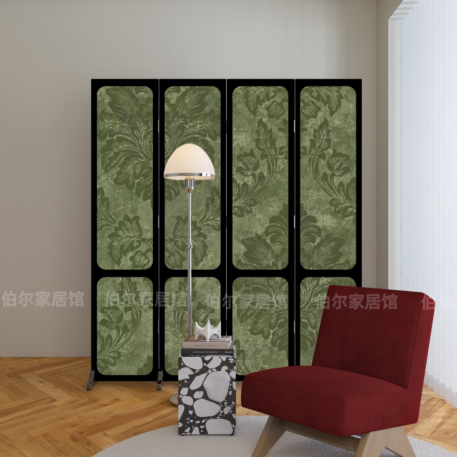 중세 프랑스풍 녹색 잔디 미국식 스크린 파티션 거실 침 - Sofas 리뷰 및 가격